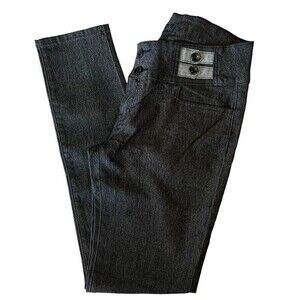 DANESI JEANS Women's Butt Lifter Technology Size 15 Stretch Pants Black Skinny‎